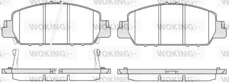 Колодки гальмівний диск. перед. (пр-во Remsa) Honda HR-V 15> / Accord 3,5i 12> WOKING P14483.02