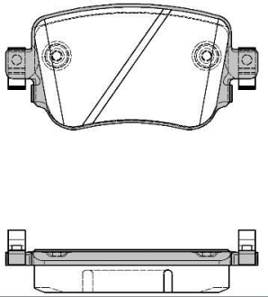 Колодки тормозные диск. задн. (Remsa) Audi A1 2.0 10-,Audi A1 sportback 2.0 11- WOKING P14493.08