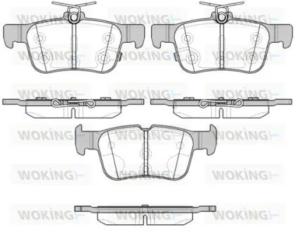 Колодки тормозные диск. задн. (пр-во Remsa) Ford Mondeo V 1.0 1.5 2.0EcoBoost / Fusion (USA) / Galaxy 1.5 2.0 15> WOKING P14513.12
