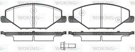 Гальмівні колодки пер. Skoda Fabia II-III 11- /VW Polo 10- (TRW) WOKING P14533.00