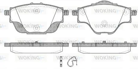 Колодки гальмівний диск. задн. (пр-во Remsa) Citroen C4 grand picasso ii 1.6 13-,Citroen C4 grand picasso ii 2.0 13- WOKING P14573.00