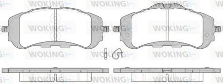 Колодки тормозные диск. перед. (пр-во Remsa) Peugeot 308 ii 1.2 13-,Peugeot 308 ii 1.6 13- WOKING P14593.00