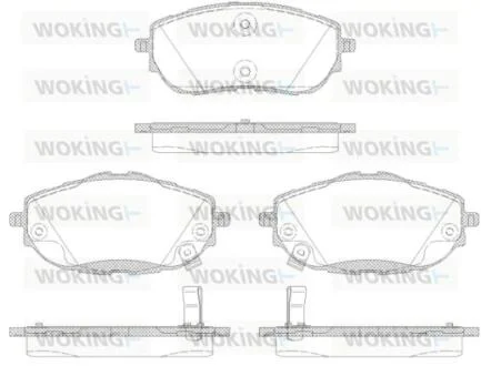 Гальмівні колодки пер. Auris/Corolla (13-18) WOKING P14613.02