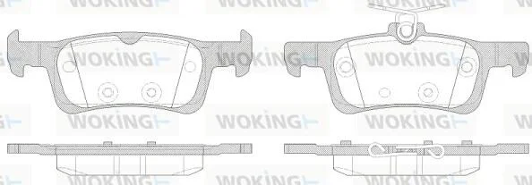 Колодки тормозные диск. задн. (пр-во Remsa) Peugeot 308 ii 1.2 13-,Peugeot 308 ii 1.6 13- (P14633.00) WOKING P1463300 (фото 1)