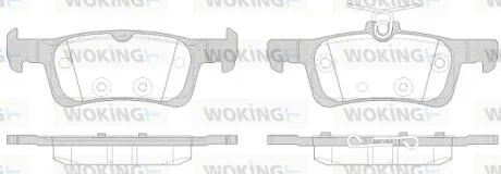 Колодки тормозные диск. задн. (пр-во Remsa) Peugeot 308 ii 1.2 13-,Peugeot 308 ii 1.6 13- (P14633.00) WOKING P1463300