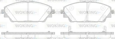 Колодки тормозные диск. перед. (пр-во Remsa) Mazda 3 1.5 13-,Mazda 3 2.0 13-,Mazda 3 2.2 13- WOKING P14693.02