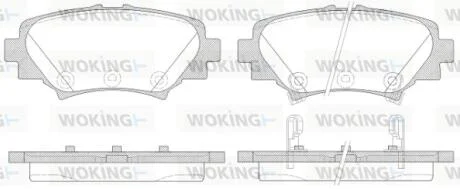 Гальмівні колодки зад. Mazda 3 16- WOKING P14703.02