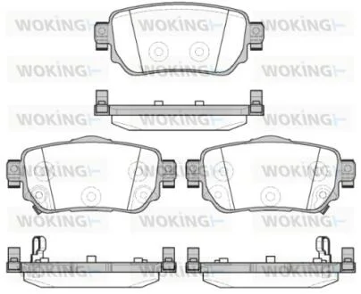 Колодки тормозные диск. задн. (пр-во Remsa) Nissan Qashqai II, X-Trail III / Renault Kadjar 15> WOKING P14823.02
