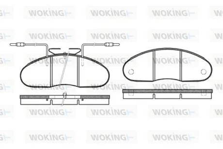 Колодки гальмівні WOKING P1483.02