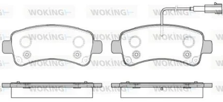 Колодки гальмівний диск. задн. (пр-во Remsa) PSA Boxer Jumper Ducato 06> 11> 15> WOKING P14883.02