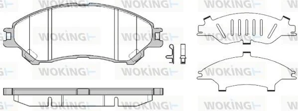 Гальмівні колодки пер. SUZUKI SX4 S-CROSS/VITARA 1.0-1.6 15- WOKING P14893.02 (фото 1)