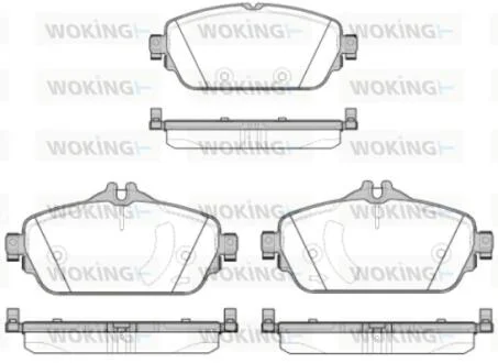 Колодки гальмівний диск. перед. (пр-во Remsa) Mercedes-benz C-class (w205) 1.6 13- WOKING P14923.08