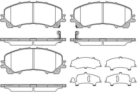 Колодки гальмівний диск. перед. (Remsa) Infiniti Q50 2.2 13-,Infiniti Q50 3.5 13- WOKING P15073.12