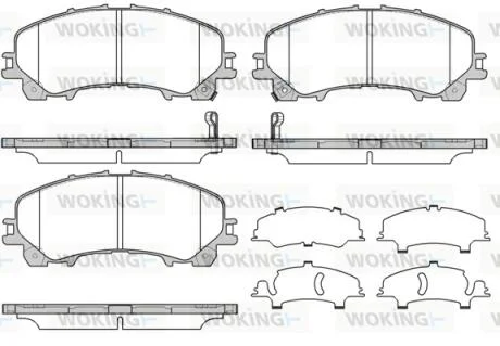 Колодки гальмівний диск. перед. (пр-во Remsa) Infiniti Q50 2.2 13-,Infiniti Q50 3.5 13- WOKING P15073.12