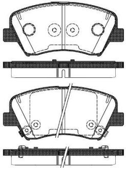 Колодки тормозные диск. перед. (Remsa) Hyundai Elantra 1.6 10-,Hyundai I30 1.4 11- WOKING P15123.32