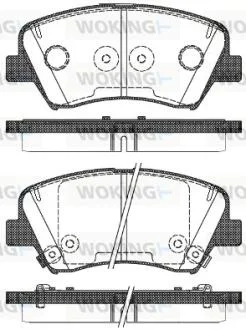 Колодки тормозные диск. перед. (пр-во Remsa) Hyundai Elantra 1.6 10-,Hyundai I30 1.4 11- WOKING P15123.32