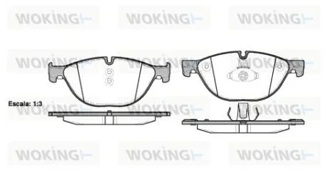 Колодки гальмівний диск. перед. (пр-во Remsa) Bmw 5 2.0 09-,Bmw 5 3.0 09-,Bmw 5 4.4 09- WOKING P15143.00