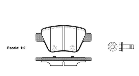 Колодки тормозные диск. задн. (Remsa) Audi A1 2.0 10-,Audi A1 sportback 2.0 11- WOKING P15203.00 (фото 1)
