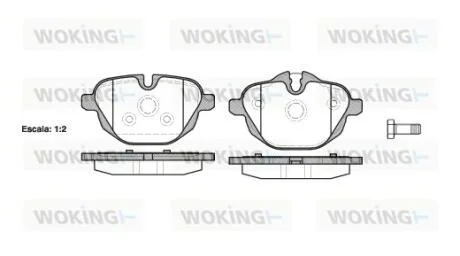 Гальмівні колодки зад. BMW 5 (F10)/X3 (F25) 10- (TRW) WOKING P15213.00