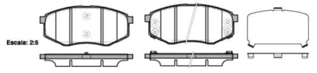 Колодки тормозные диск. перед. (Remsa) Hyundai Ix20 1.4 10-,Hyundai Ix20 1.6 10- WOKING P15263.02 (фото 1)