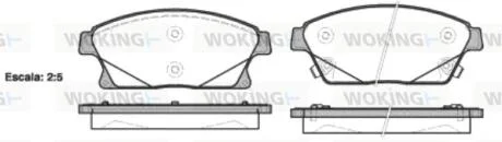 Колодки тормозные диск. перед. (пр-во Remsa) Chevrolet Cruze / Trax / Orlando / Volt / Opel Astra J / Mokka X / Zafira C WOKING P15313.02