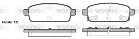Колодки тормозные диск. задн. (пр-во Remsa) Chevrolet Cruze 1.4 09-,Chevrolet Cruze 1.6 09- WOKING P15323.02