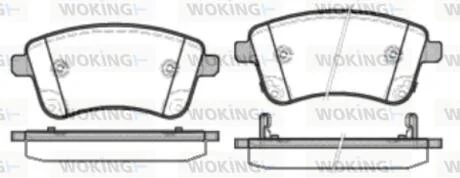 Колодки тормозные диск. перед. (пр-во Remsa) Kia Venga 1.4 10-,Kia Venga 1.6 10- WOKING P15353.02