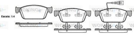 Колодки гальмівний диск. перед. (пр-во Remsa) VW T5 T6 WOKING P15403.01