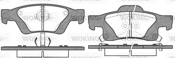 Колодки тормозные диск. задн. (пр-во Remsa) Jeep Grand cherokee iii 5.7 05-10,Jeep Grand cherokee iv 3.0 10- WOKING P15463.02 (фото 1)