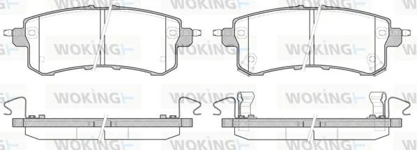 Колодки тормозные диск. задн. (пр-во Remsa) Infiniti Qx56 5.6 10-,Nissan Patrol vi 5.6 10- WOKING P15473.02 (фото 1)