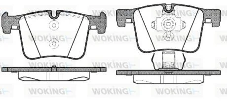 Колодки тормозные диск. перед. (пр-во Remsa) Bmw 1 2.0 10-,Bmw 1 2.0 11-,Bmw 2 2.0 13- WOKING P15573.00