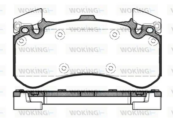 Колодки тормозные диск. перед. (пр-во Remsa) Audi A4 A5 A6 A7 A8 17> WOKING P1563300 (фото 1)