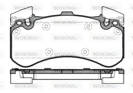 Колодки тормозные диск. перед. (пр-во Remsa) Audi A4 A5 A6 A7 A8 17> WOKING P1563300
