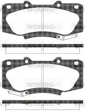 Колодки гальмівний диск. перед. (пр-во Remsa) Toyota Hilux 08>15 WOKING P15683.04 (фото 1)