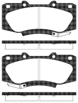 Колодки гальмівний диск. перед. (Remsa) Toyota Hilux 08>15 WOKING P15683.04