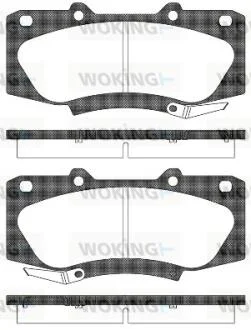 Колодки тормозные диск. перед. (пр-во Remsa) Toyota Hilux 08>15 WOKING P15683.04