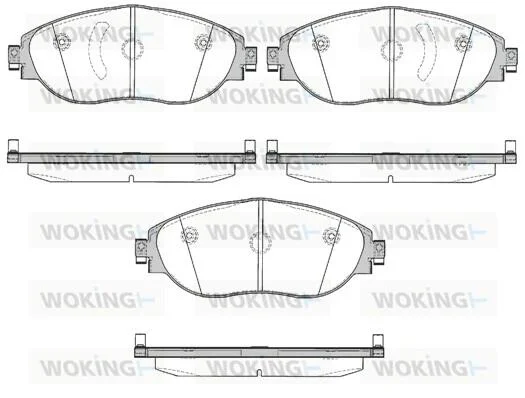 Колодки гальмівні WOKING P15703.00 (фото 1)