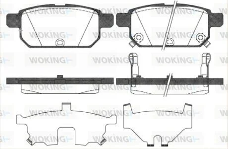 Колодки тормозные диск. задн. (пр-во Remsa) Suzuki Swift iv 1.2 10-,Suzuki Swift iv 1.3 10- WOKING P15713.02