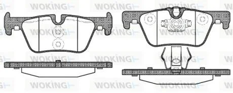 Колодки тормозные диск. задн. (пр-во Remsa) BMW 3F30 1F20 WOKING P15763.00