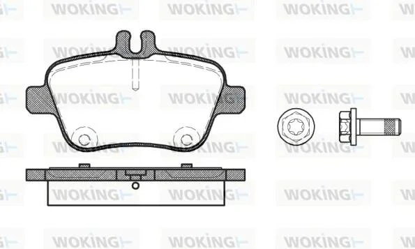 Колодки тормозные диск. задн. (пр-во Remsa) MB A 04>12 13>18, B 11>18, GLA 13> WOKING P15773.00 (фото 1)