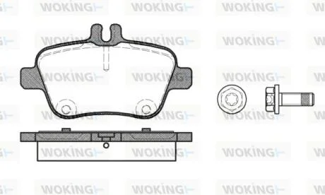 Колодки тормозные диск. задн. (пр-во Remsa) MB A 04>12 13>18, B 11>18, GLA 13> WOKING P15773.00
