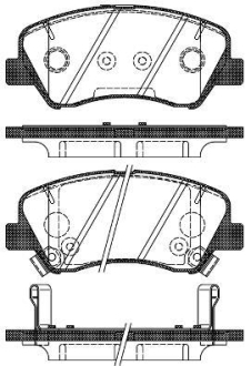 Колодки тормозные диск. перед. (Remsa) Hyundai I20 1.1 14-,Hyundai I20 1.2 14- WOKING P15883.02