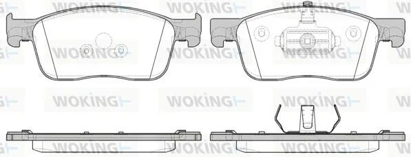 Колодки тормозные диск. перед. (пр-во Remsa) Peugeot Expert 1.6 16-,Peugeot Expert 2.0 16- (P16193.00) WOKING P1619300 (фото 1)