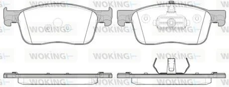 Колодки тормозные диск. перед. (пр-во Remsa) Peugeot Expert 1.6 16-,Peugeot Expert 2.0 16- (P16193.00) WOKING P1619300