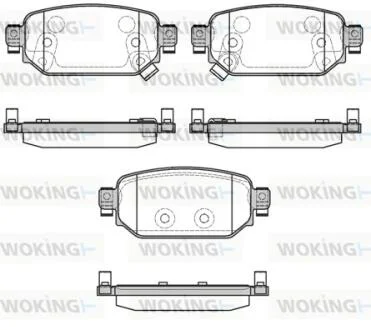 Колодки гальмівний диск. задн. (пр-во Remsa) Mazda 3 1,5d 16>19 WOKING P16313.02