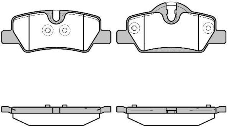 Колодки тормозные диск. задн. (Remsa) Mini Mini 1.2 13-,Mini Mini 1.5 13-,Mini Mini 2.0 13- WOKING P17003.00