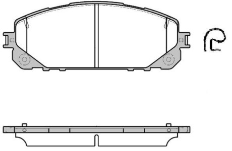 Колодки гальмівний диск. перед. (Remsa) Jeep Cherokee 13> WOKING P17133.00 (фото 1)