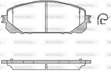 Колодки тормозные диск. перед. (пр-во Remsa) Jeep Cherokee 13> WOKING P17133.00