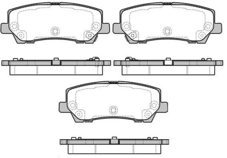 Колодки тормозные диск. задн. (Remsa) Ford Mustang 15> WOKING P17213.15