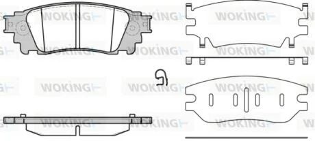 Колодки тормозные диск. задн. (пр-во Remsa) Lexus Nx (zgz1_, agz1_, ayz1_) 2.0 14-,Lexus Nx (zgz1_ WOKING P17363.00